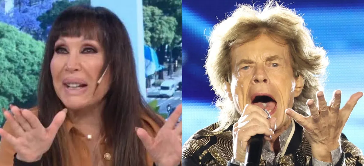 Moria Casán se burló de Mick Jagger en la tribuna de Inglaterra en el triunfo de Argentina: “Era una tía”