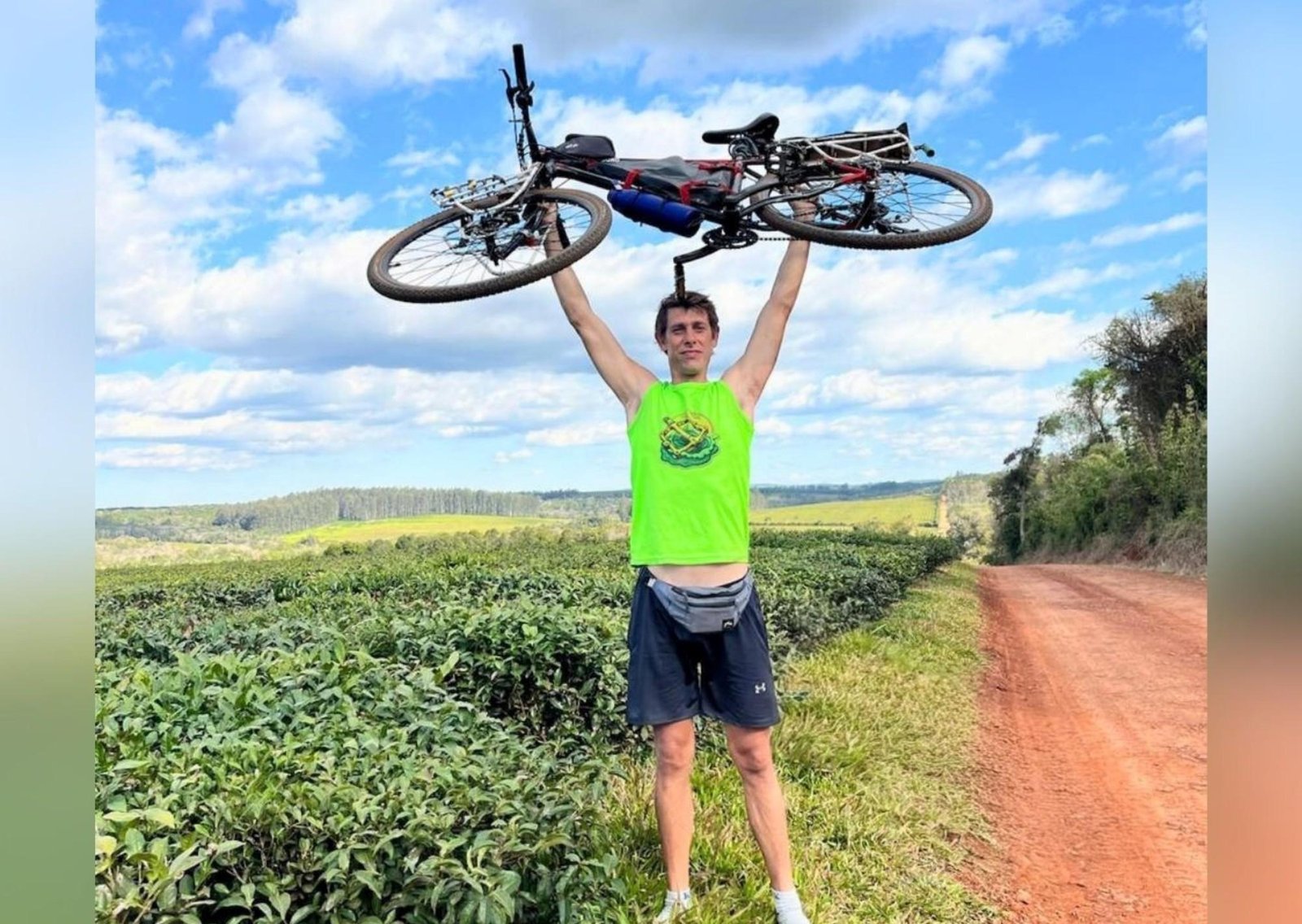 Recorrió en bicicleta 80 pueblos de la Mesopotamia argentina