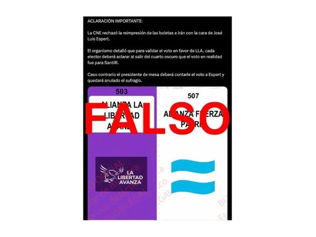 No, el elector no debe вЂњaclarar su voto para SantilliвЂќ ni tachar a Espert en la boleta Гєnica