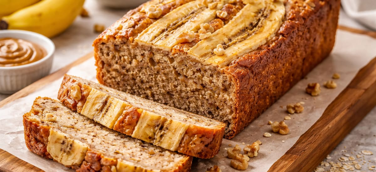 Budín de banana sin harina ni azúcar y súper esponjoso: cómo hacerlo en minutos