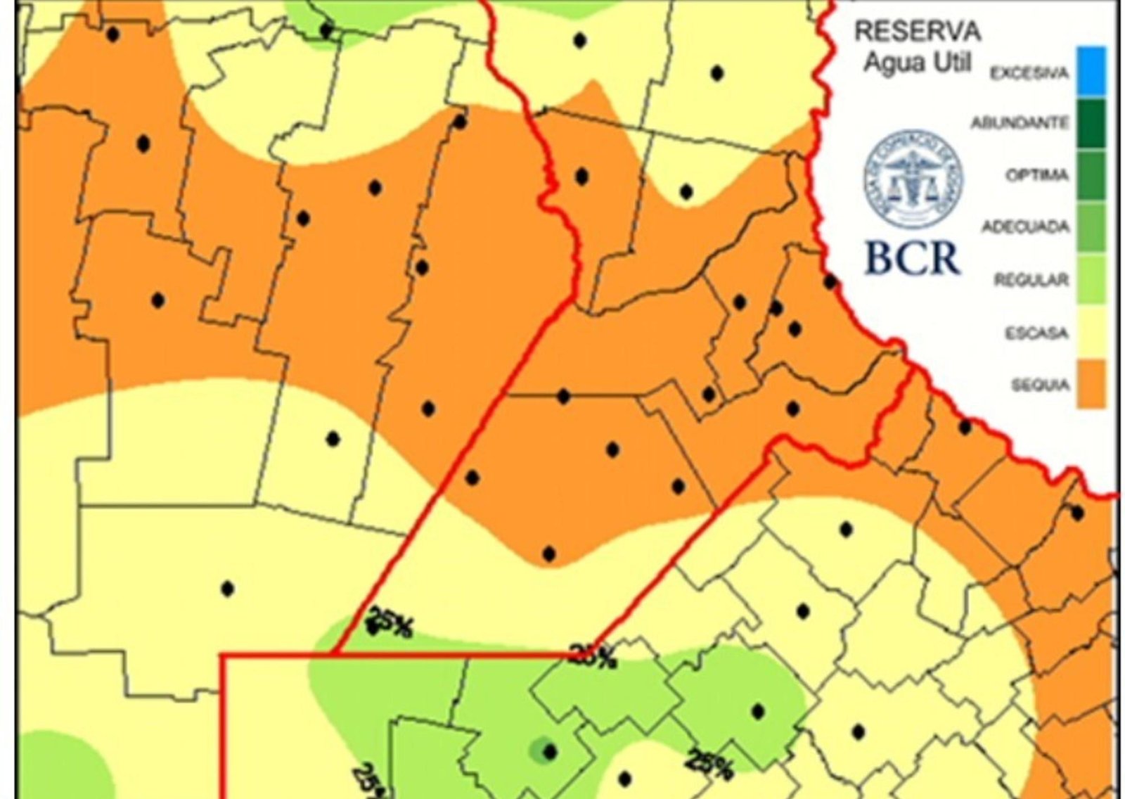 La mitad de la zona núcleo ya está en sequía, con impacto directo en la soja