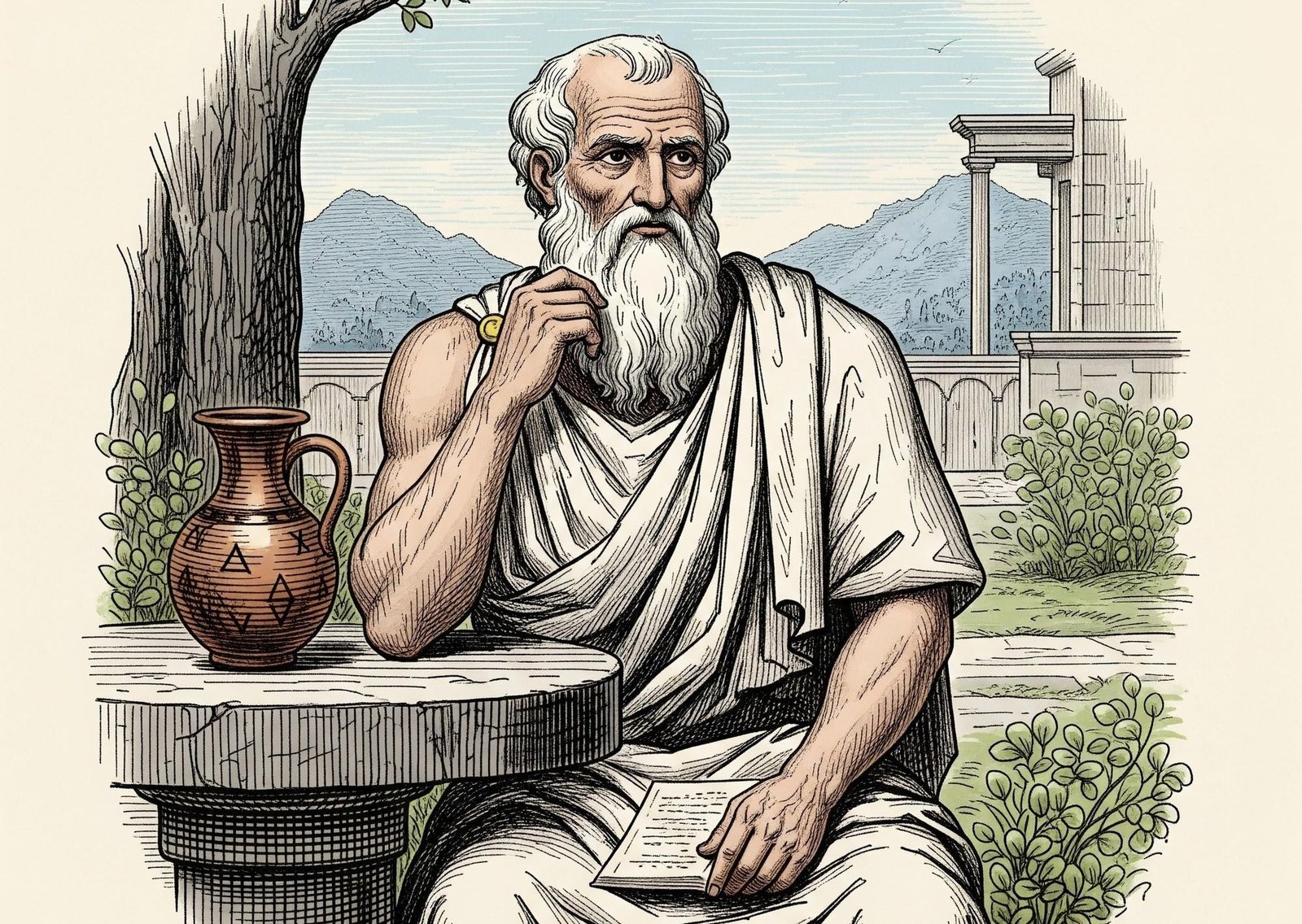 Cita del día de Pitágoras: "Hay geometría en el zumbido de las cuerdas. Hay música..."