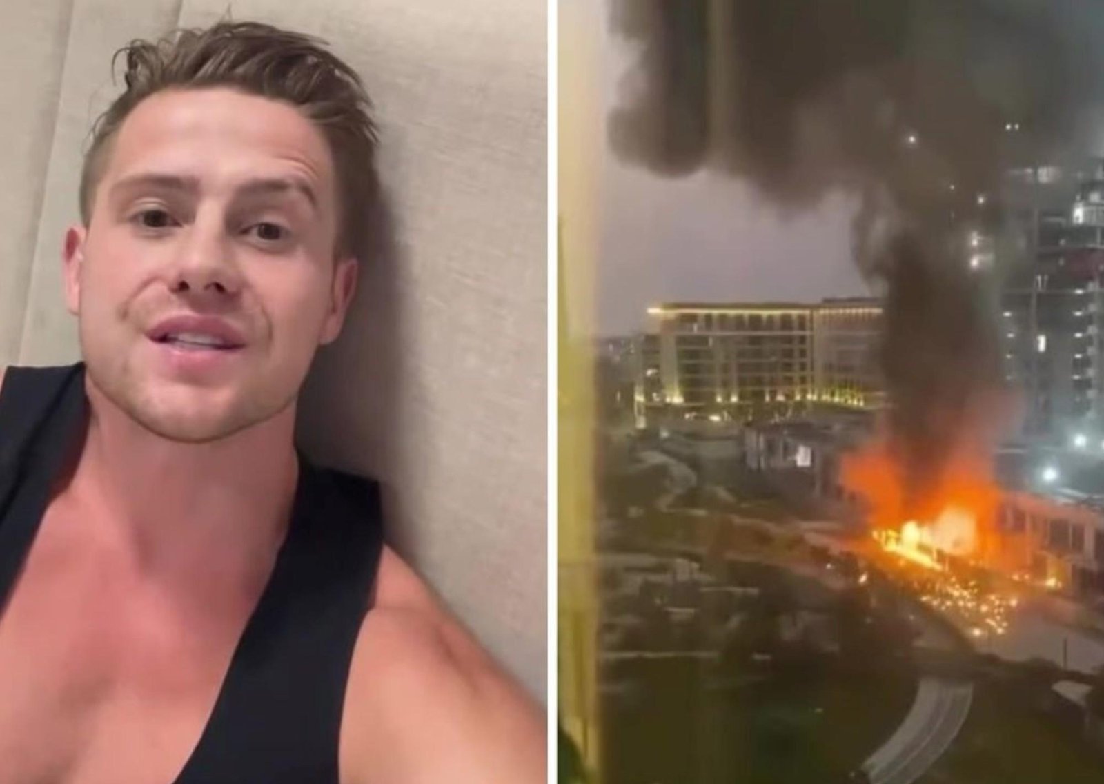 Una ex estrella televisiva grabó el momento en el que misiles explotaron en Dubái: el video