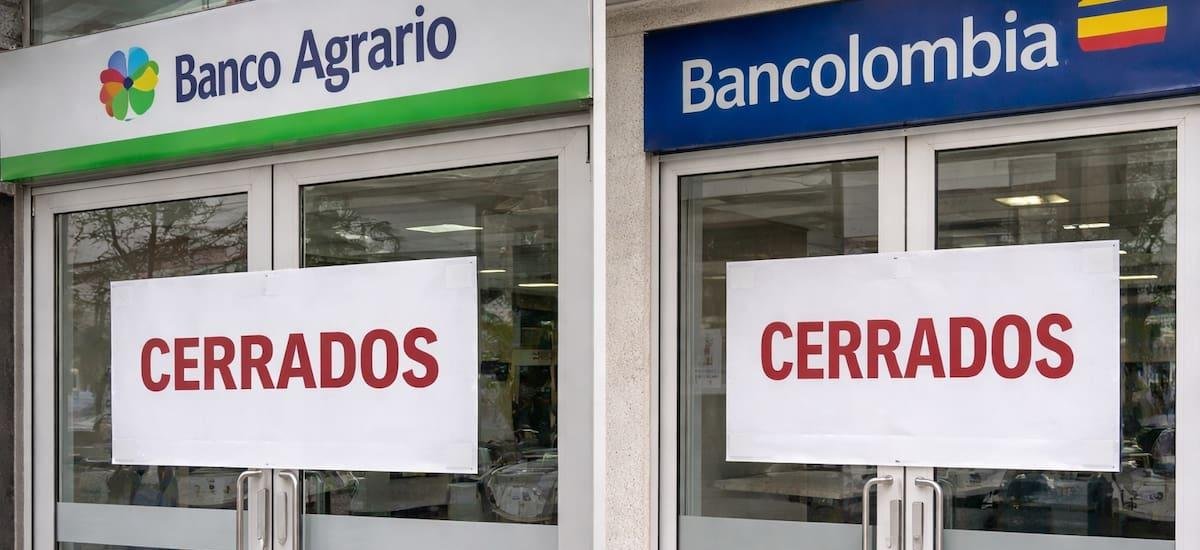 Confirmado | Banco Agrario y Bancolombia no abrirán este lunes en todo el país: no habrá atención al público ni en ventanilla en ninguna sede