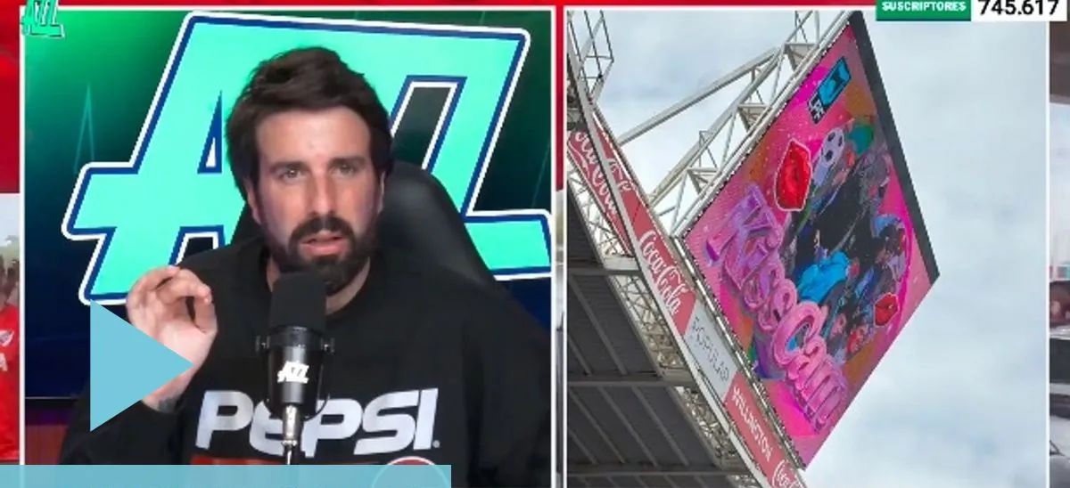 Azzaro explotó de furia contra la “kiss cam” que se estrenó en el Mario Alberto Kempes