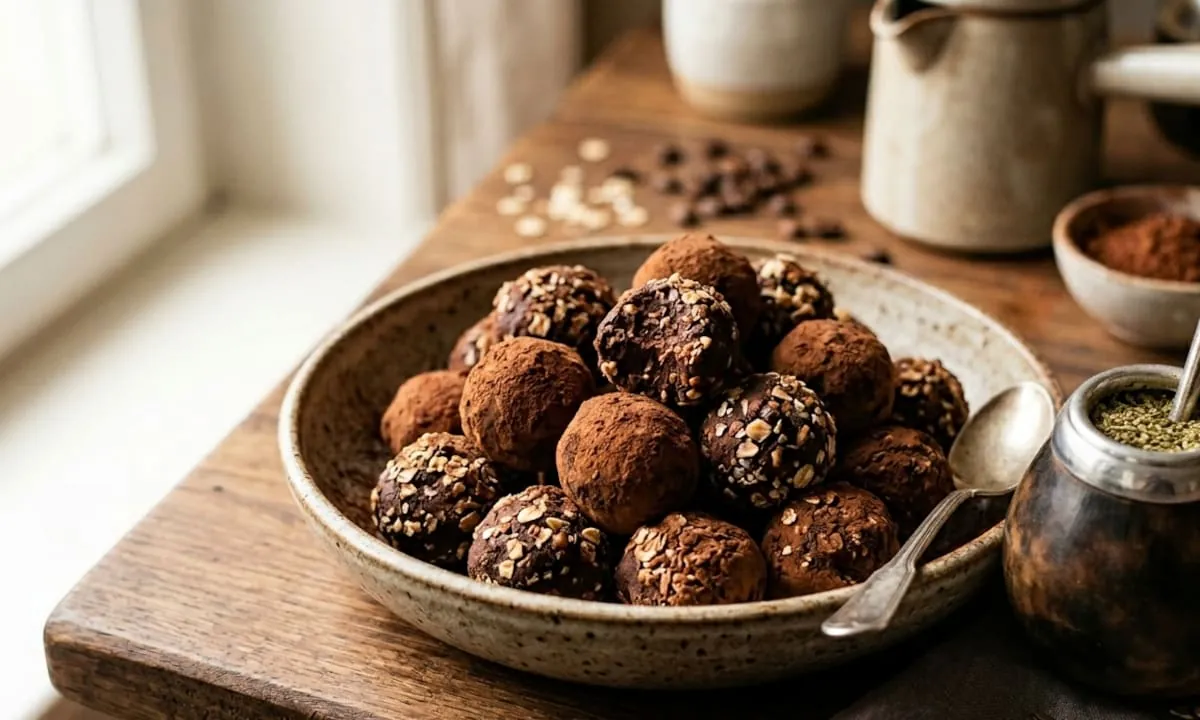 Trufas de chocolate, avena y café: el snack saludable e ideal para acompañar el mate del fin de semana