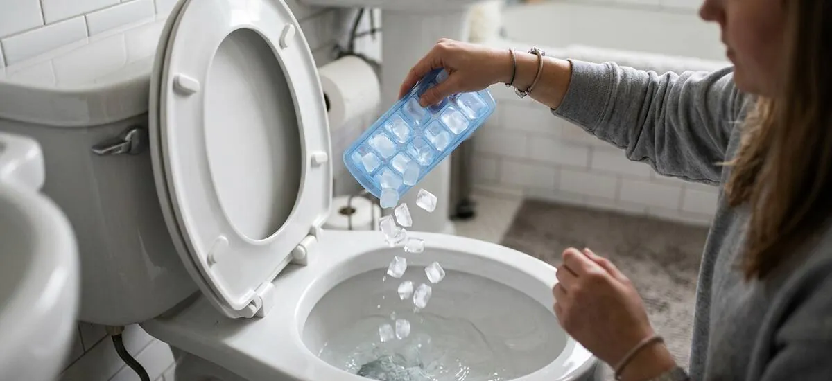 Tirar hielo en el inodoro: para qué sirve y por qué lo hacen miles de personas