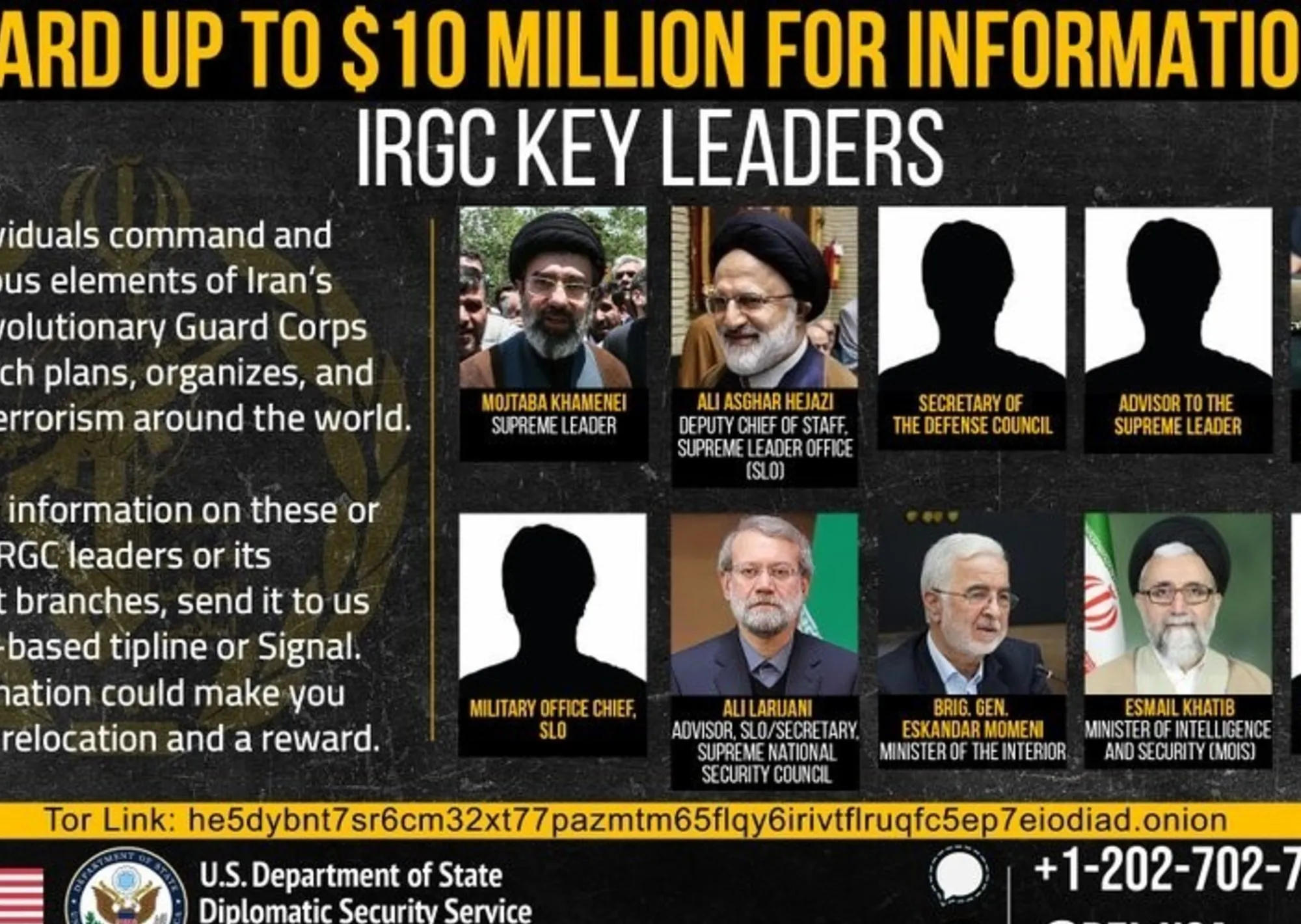 Estados Unidos ofrece una recompensa de 10 millones de dólares por Mojtaba Khamenei, el nuevo líder supremo de Irán