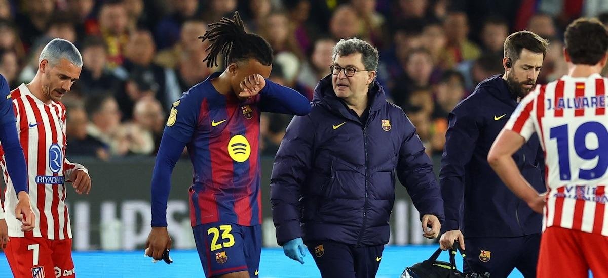 Duro golpe para el FC Barcelona: Koundé y Balde se retiran lesionados del partido de Copa del Rey ante el Atlético de Madrid