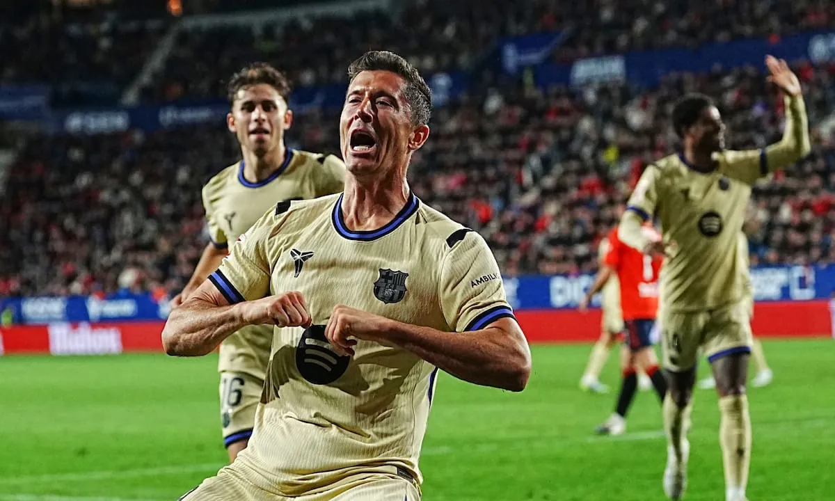 Barcelona le ganó sobre el final a Osasuna y espera que Real Madrid no gane este domingo para gritar campeón