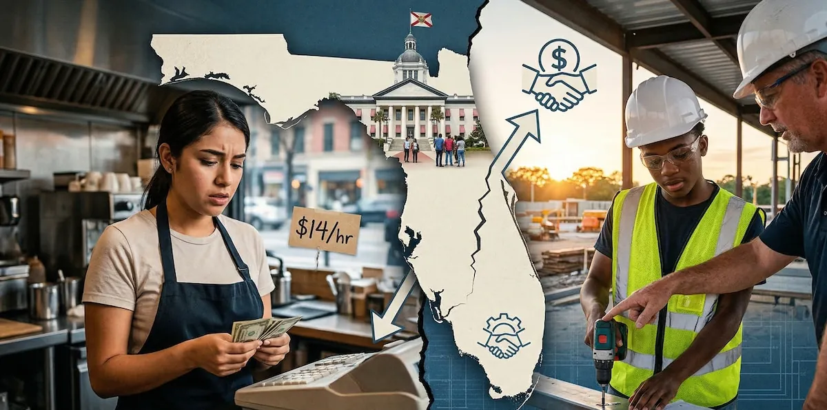 Salario mínimo en Florida: el proyecto que permitiría pagar menos de US$14 la hora a ciertos trabajadores