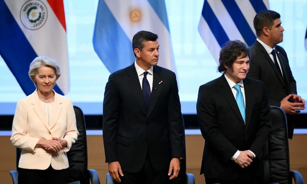 La Comisión Europea felicitó a Milei por ser “el primero” en cumplir los requisitos para el acuerdo entre el Mercosur y la UE