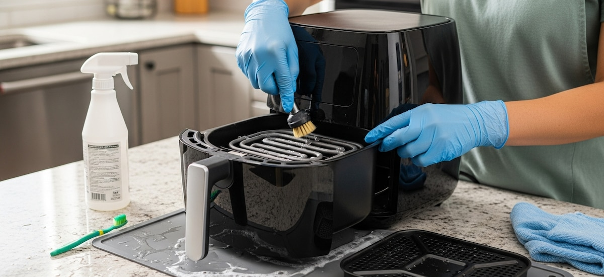 Paso a paso, así es el método más efectivo para limpiar la freidora de aire