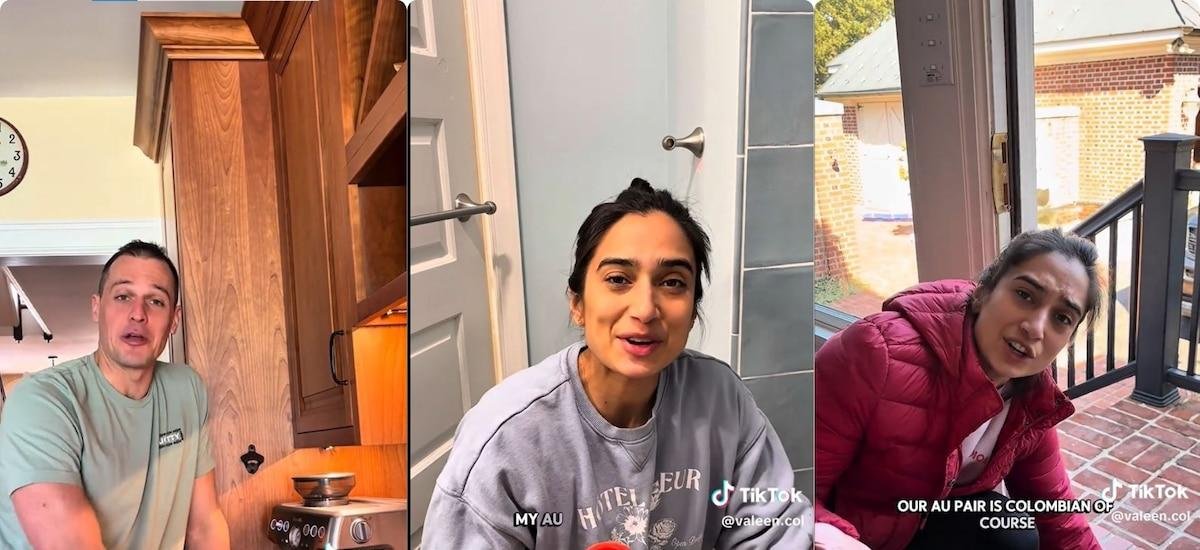 Pareja estadounidense compartió en TikTok cómo es tener una niñera colombiana en casa: “Siempre le pone miel al pollo”