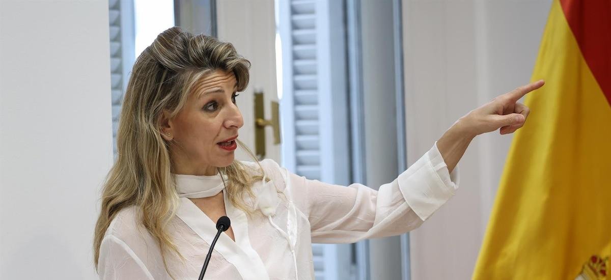 Yolanda Díaz pide a las españolas salir el 8M: "No hay guerra de sexos por mucho que Abascal y Feijóo se empeñen"