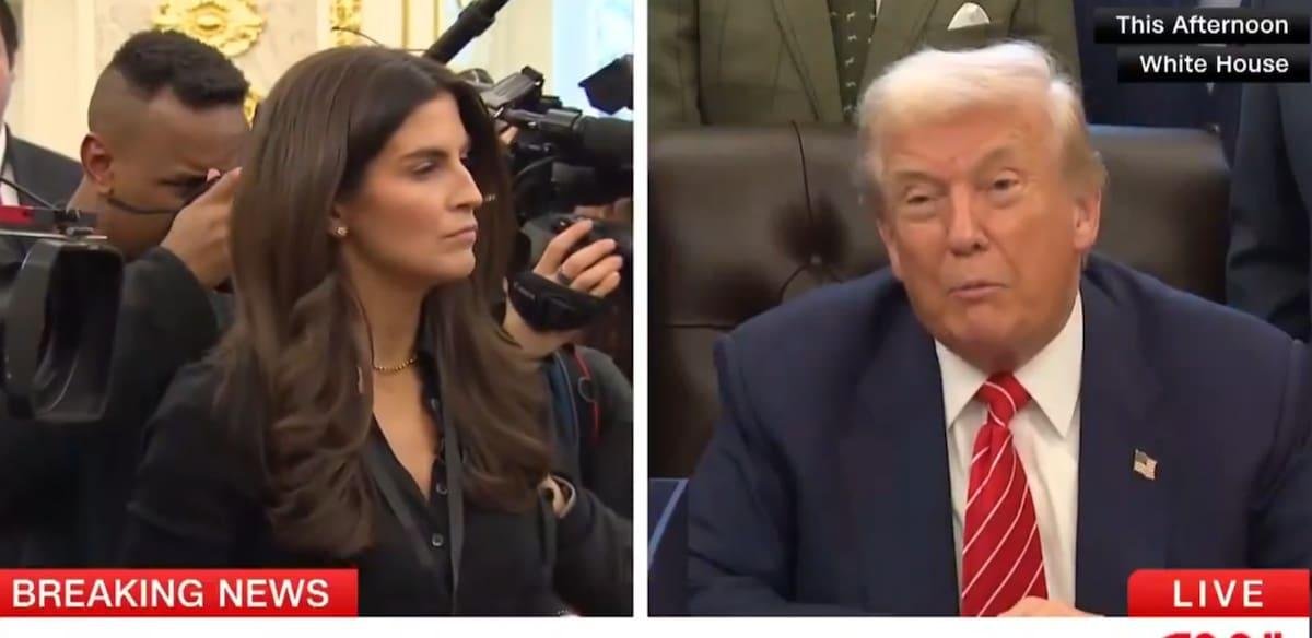 Trump arremetió contra la periodista de CNN Kaitlan Collins en el Salón Oval: “Sos la peor reportera, nunca vi una sonrisa en tu cara”