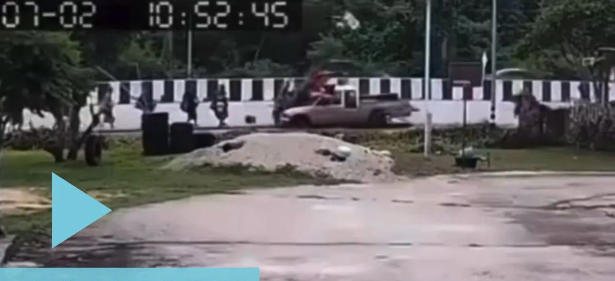 Impactantes imágenes: nene de 11 años le robó la camioneta al padre y atropelló a 35 monjes
