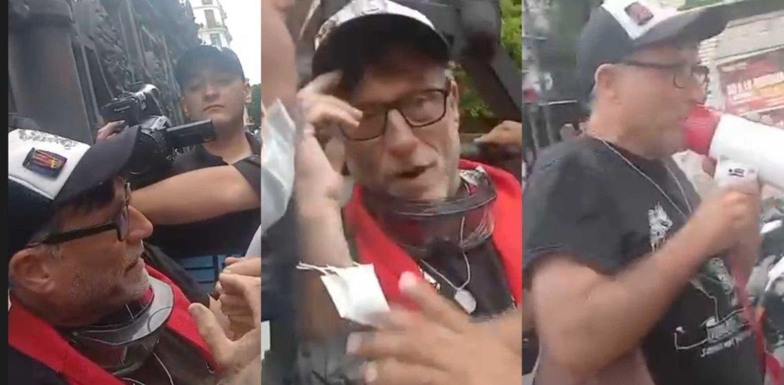 Detuvieron al padre "Paco" Olveira en la marcha de los jubilados frente al Congreso