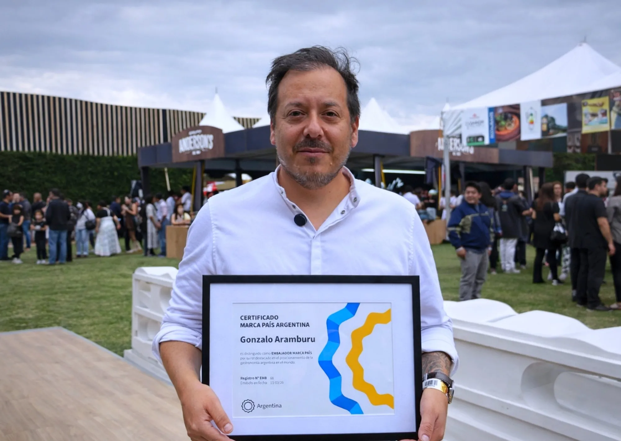 Eligieron embajador de Marca País al chef Gonzalo Aramburu