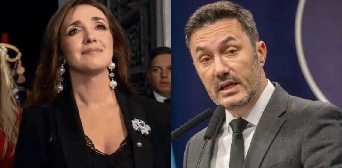 Noche de cruces entre Luis Petri y Victoria Villarruel